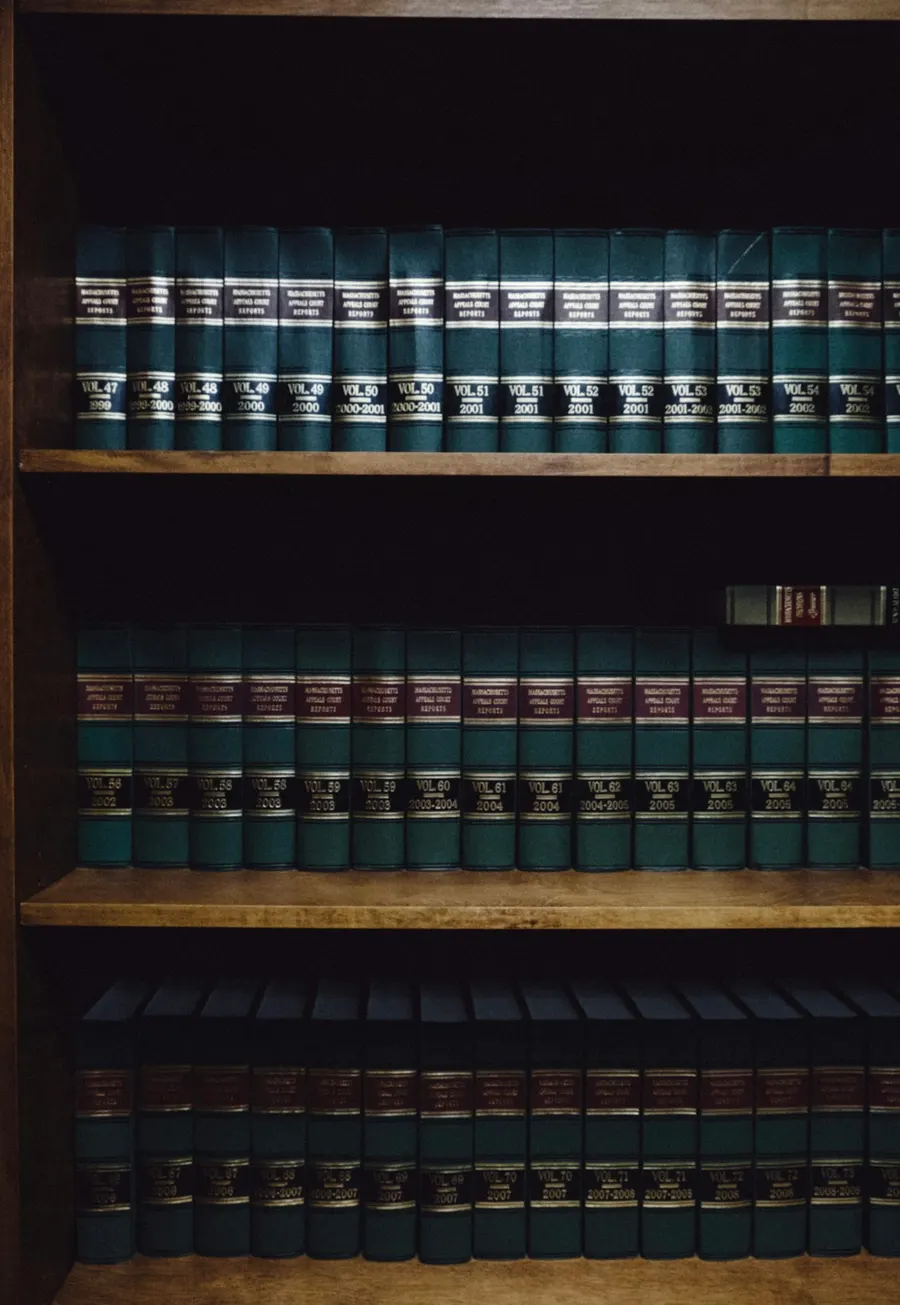Shelves of legal reporters
