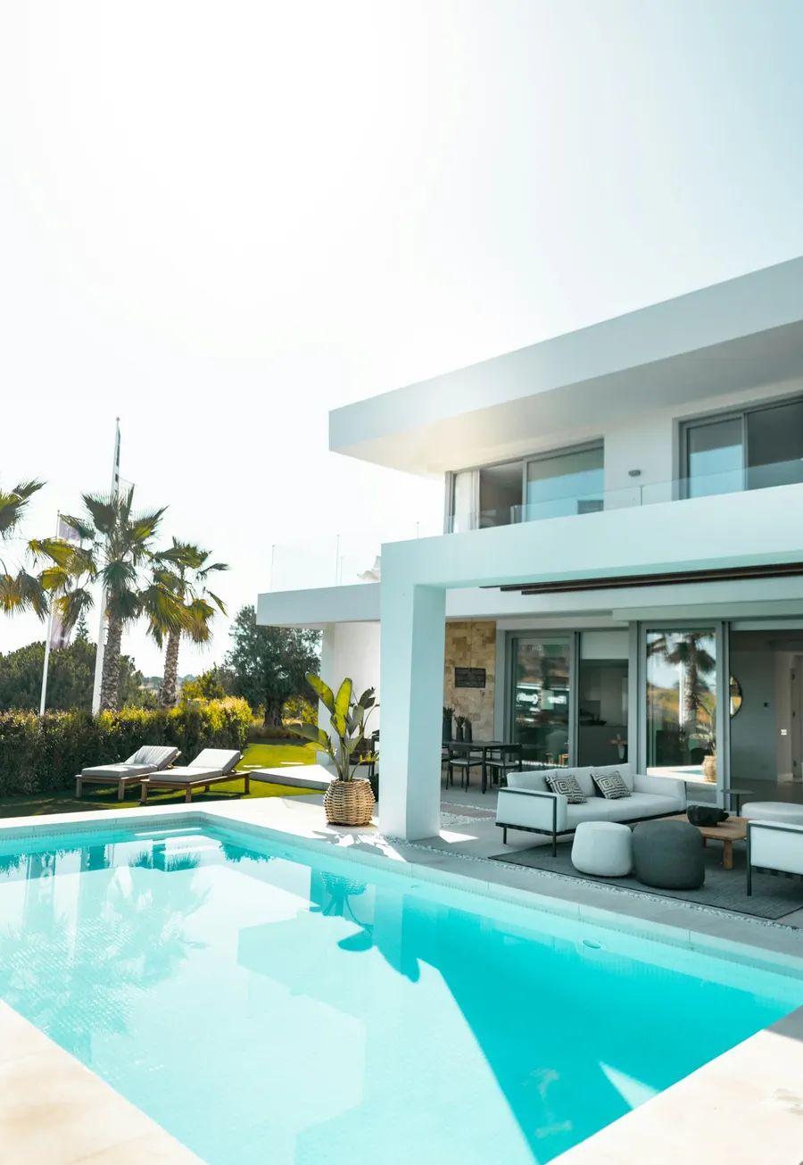 Modern home with a swimming pool